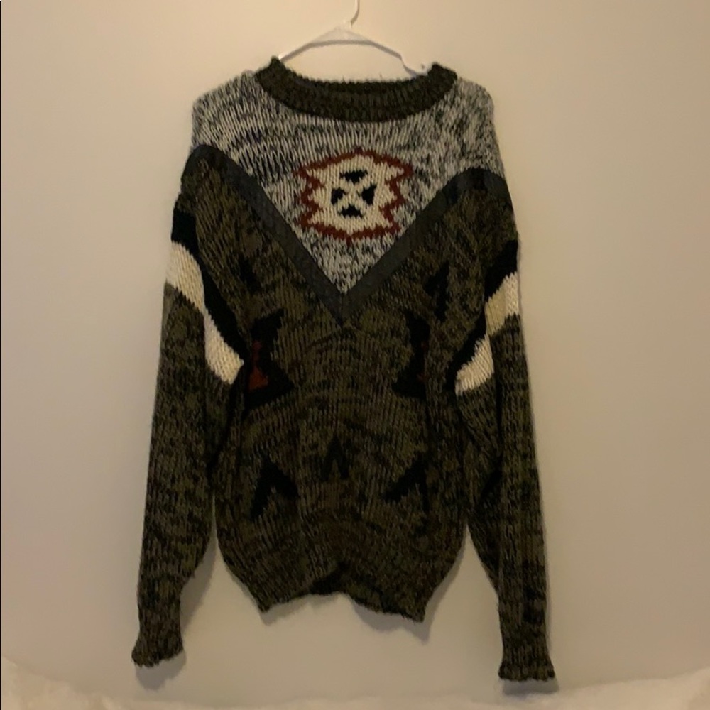 Vintage printed oversized sweater